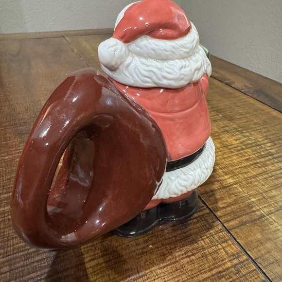 Papel Freelance 1991 L85433 Santa With Toy Sack Teapot w/ Lid Ceramic Pristine - Picture 3 of 10
